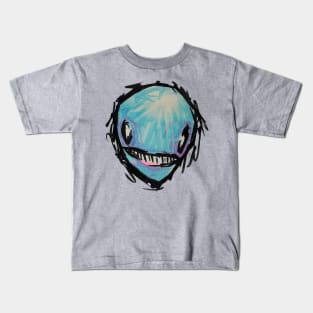 Sketchy Blue Alien Kids T-Shirt